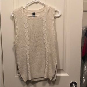 Off white knit sweater tank